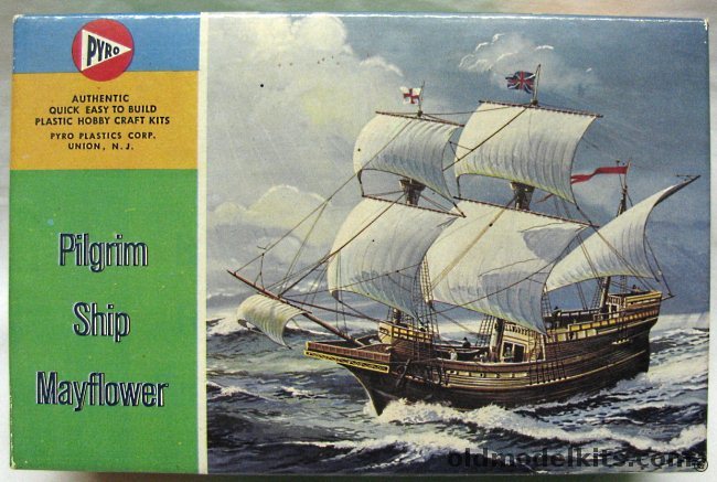Pyro Pilgrim Ship Mayflower II - with Sails and Wooden Masts, C311-50 plastic model kit